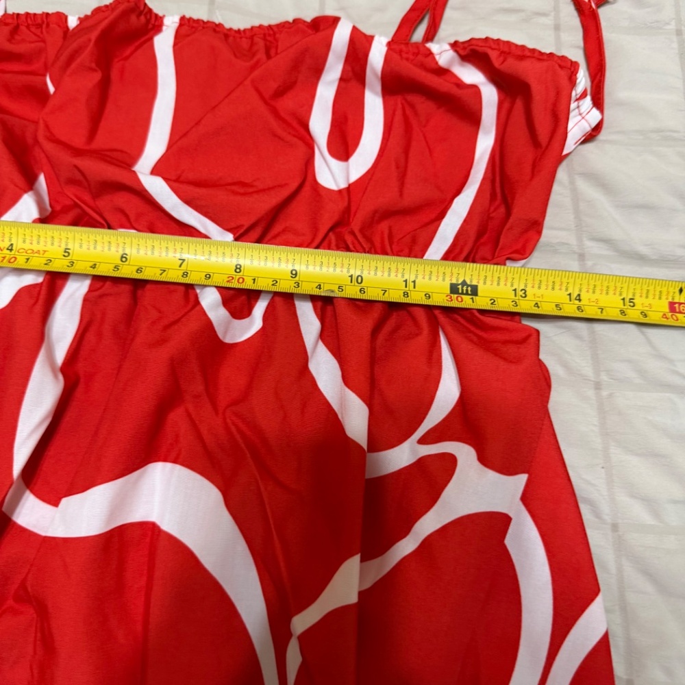 COMMENSE PRINTED BACK TIE DETAIL DRESS SIZE M - Picture 4 of 10